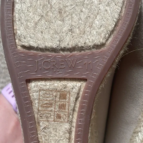 J Crew tan canvas wedges size 11 - Picture 6 of 6